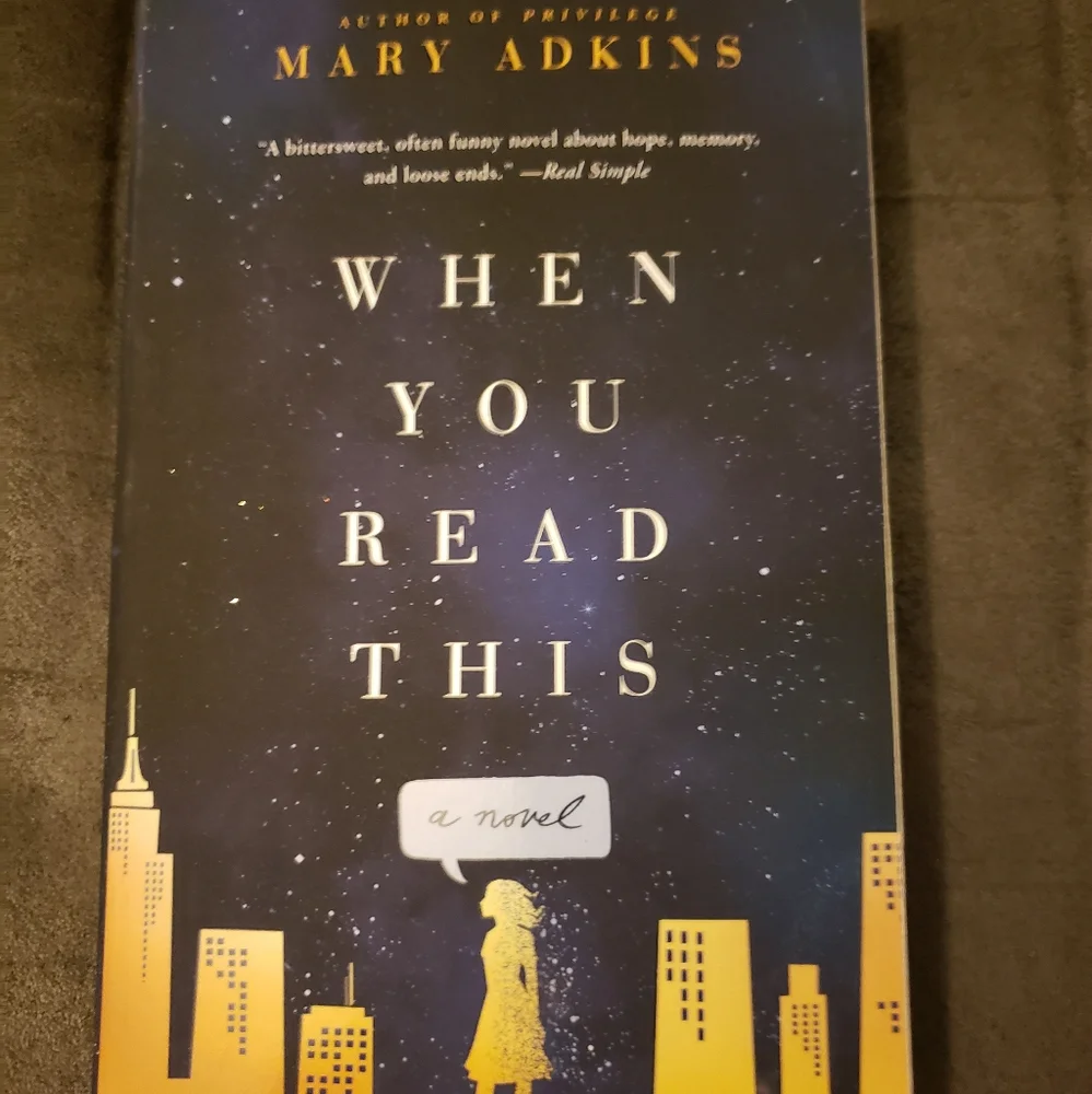 When You Read This: Novel ‎  by Mary Adkins   Paperback